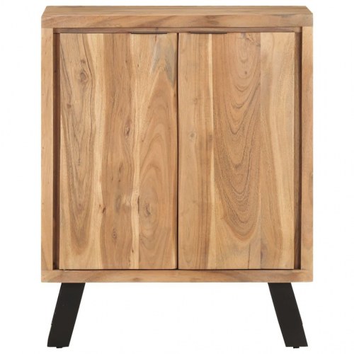 Skænk 60x36x76 cm massivt akacietræ med naturlige kanter