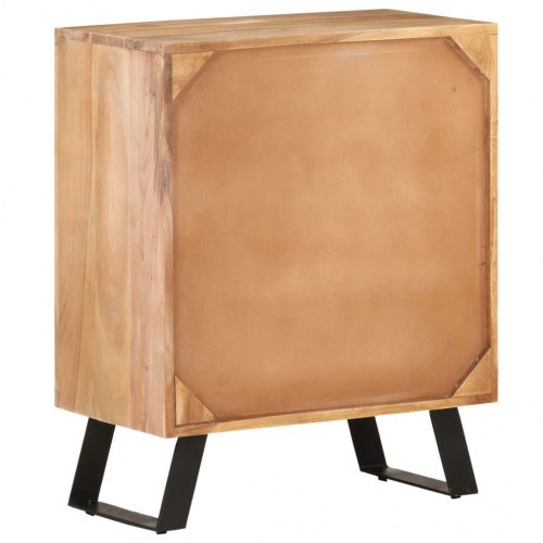 Skænk 60x36x76 cm massivt akacietræ med naturlige kanter
