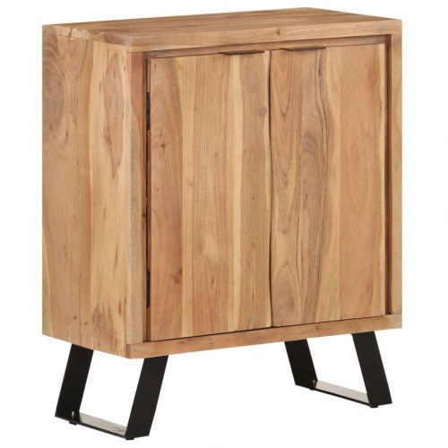 Skænk 60x36x76 cm massivt akacietræ med naturlige kanter