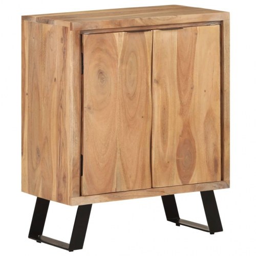 Skænk 60x36x76 cm massivt akacietræ med naturlige kanter