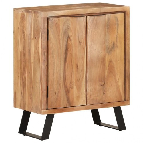 Skænk 60x36x76 cm massivt akacietræ med naturlige kanter
