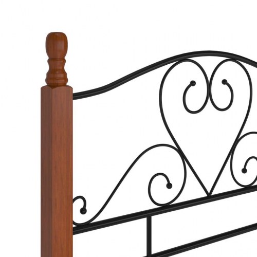 Sengeramme 90x200 cm metal sort