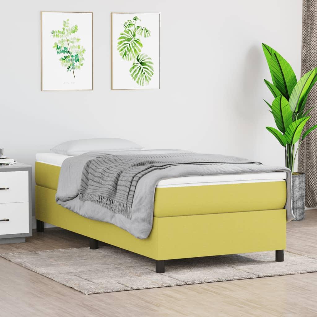 Sengeramme 90x190 cm stof grøn