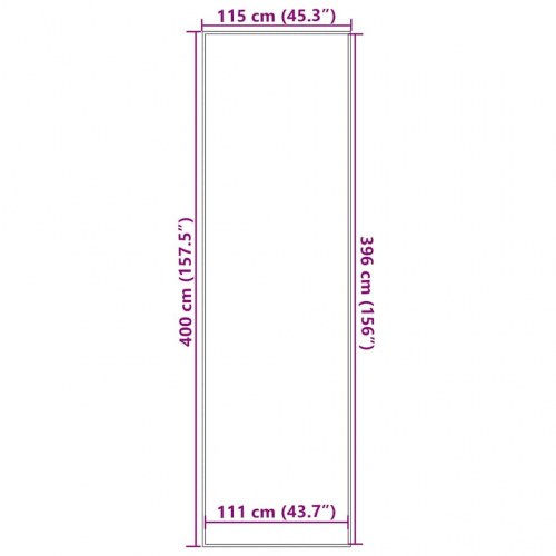 Dørmåtte - sort 115 × 400 cm, stor skridsikker indgangsmåtte