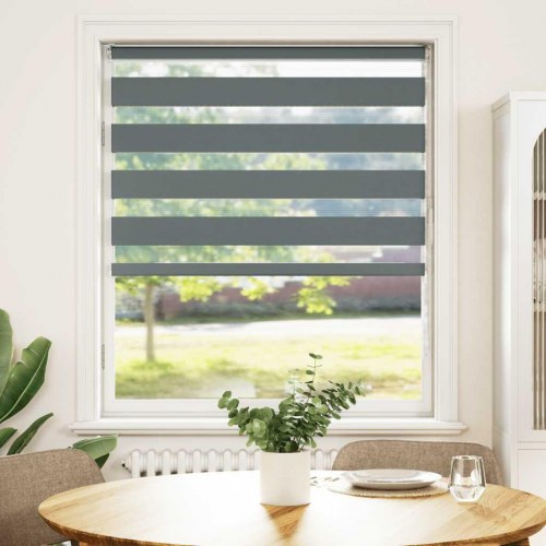 Zebragardin mørkegrå 105×150 cm - stofbredde 100,9 cm, polyester