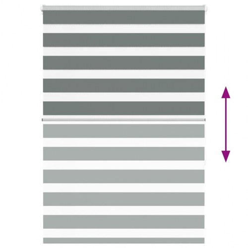 Zebragardin mørkegrå 105×150 cm - stofbredde 100,9 cm, polyester