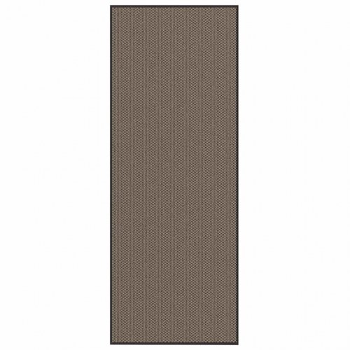 Dørmåtte brun 115×300 cm - stor skridsikker indgangsmåtte i polypropylen