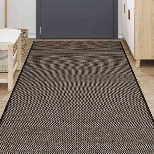 Dørmåtte brun 115×300 cm - stor skridsikker indgangsmåtte i polypropylen