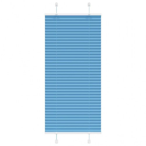 Plisségardin Blå 60x100 cm Stofbredde 59,4 cm Polyester