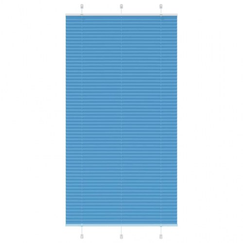 Plisségardin - blå 110×200 cm, stofbredde 109,4 cm, polyester