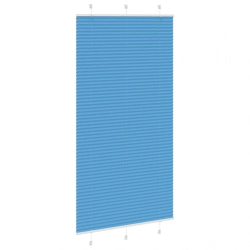 Plisségardin - blå 110×200 cm, stofbredde 109,4 cm, polyester