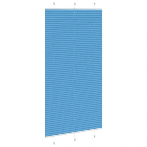 Plisségardin - blå 110×200 cm, stofbredde 109,4 cm, polyester