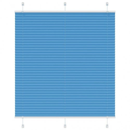 Plisségardin - blå 120×100 cm, stofbredde 119,4 cm, polyester
