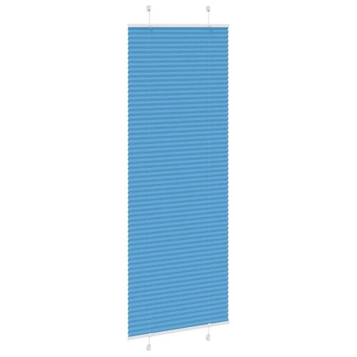 Plisségardin Blå 80x200 cm Stofbredde 79,4 cm Polyester