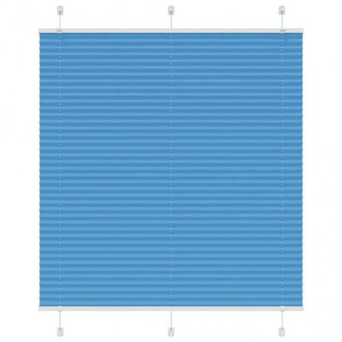 Plisségardin - blå 115×150 cm, stofbredde 114,4 cm, polyester
