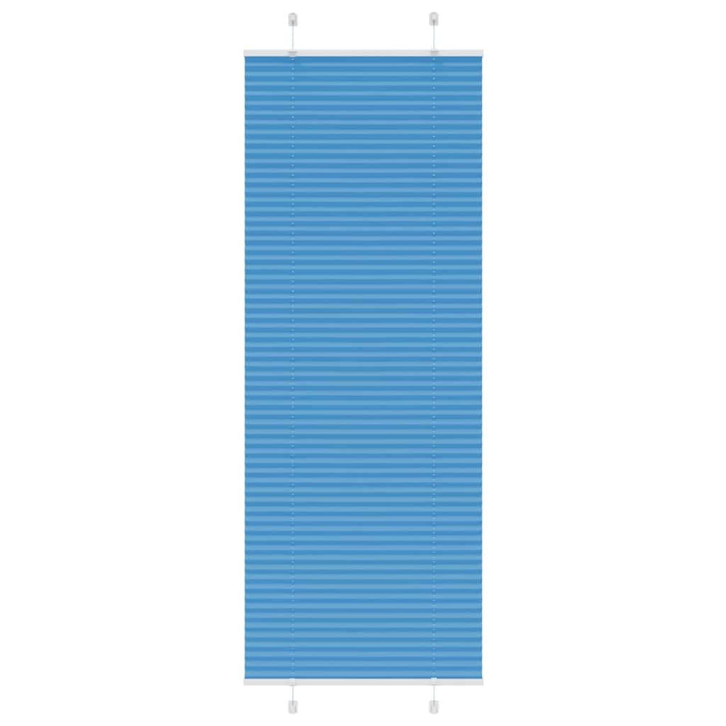 Plisségardin Blå 70x200 cm Stofbredde 69,4 cm Polyester
