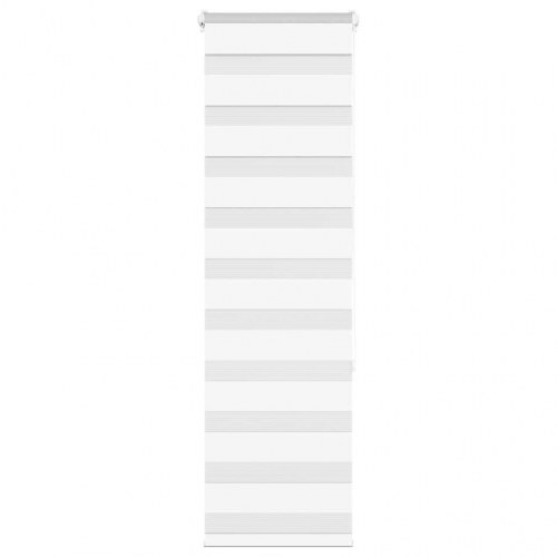 Zebragardin - hvid 45×150 cm, stofbredde 40,9 cm, polyester