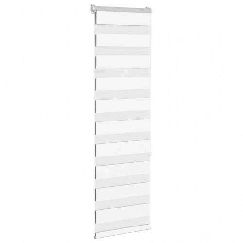 Zebragardin - hvid 45×150 cm, stofbredde 40,9 cm, polyester
