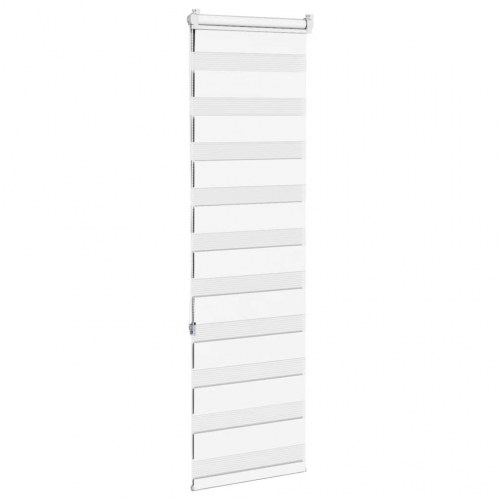 Zebragardin - hvid 45×150 cm, stofbredde 40,9 cm, polyester