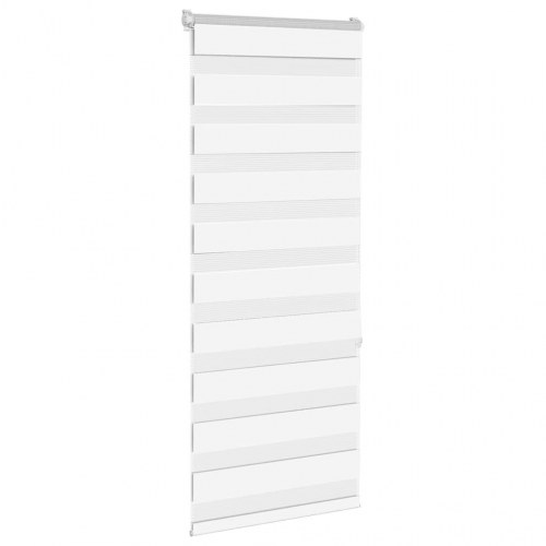 Zebragardin - hvid 55×150 cm, stofbredde 50,9 cm, polyester