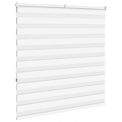 Zebragardin - hvid 150×150 cm, stofbredde 145,9 cm, polyester