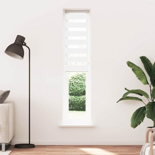 Zebragardin - hvid 50×200 cm, stofbredde 45,9 cm, polyester