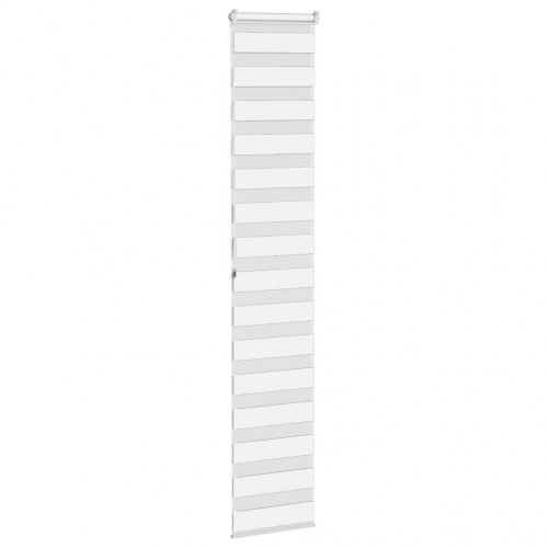 Zebragardin - hvid 50×200 cm, stofbredde 45,9 cm, polyester