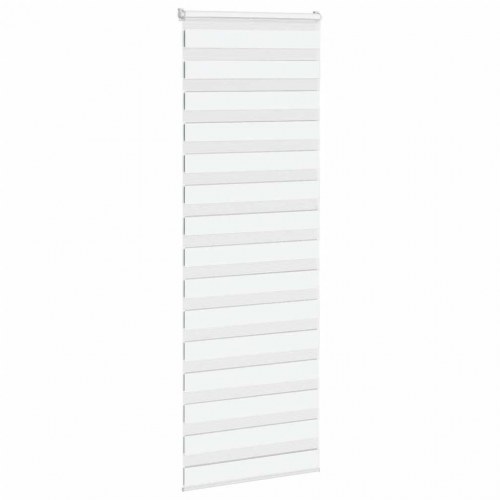 Zebragardin - hvid 75×230 cm, stofbredde 70,9 cm, polyester