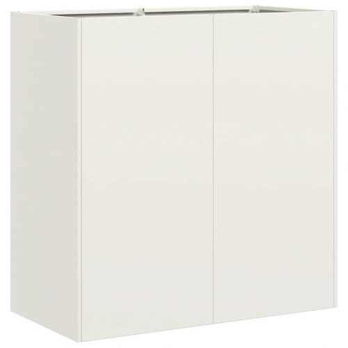Plantekasse i hvid - 80×40×80 cm koldvalset stål