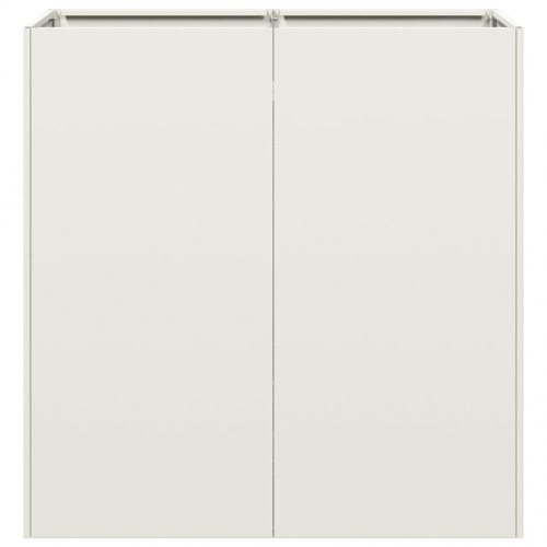 Plantekasse i hvid - 80×40×80 cm koldvalset stål