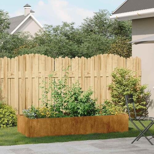 Plantekasse rustfarvet 200x80x40 cm forvitringsstål