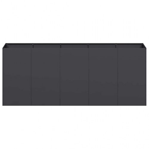 Plantekasse sort 200x40x80 cm koldvalset stål