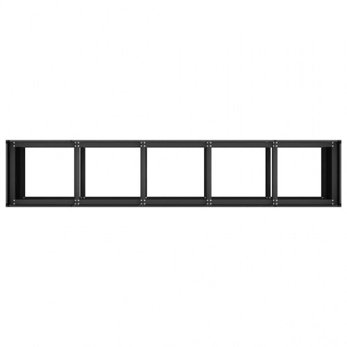 Plantekasse sort 200x40x80 cm koldvalset stål