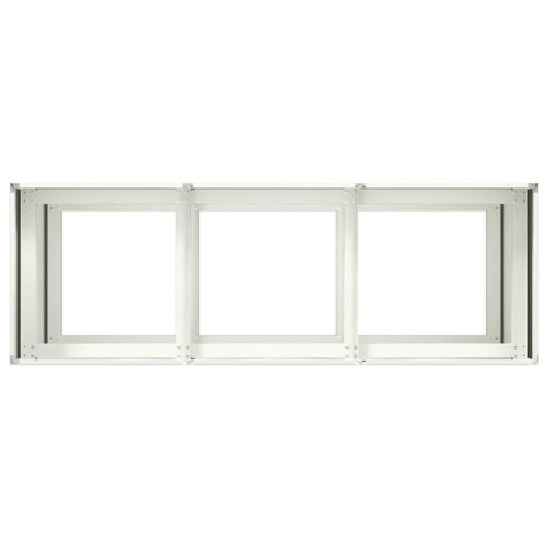 Plantekasse i hvid koldvalset stål - 120 × 40 × 80 cm, åben bund