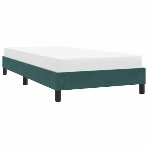 Sengeramme uden madras 80x210 cm fløjl mørkegrøn