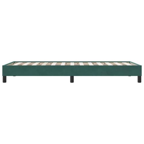 Sengeramme uden madras 80x210 cm fløjl mørkegrøn