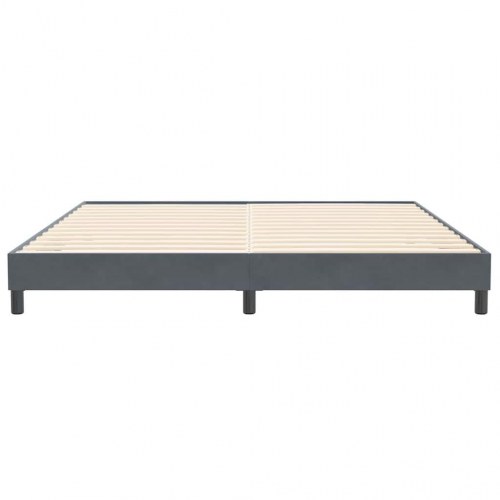 Sengeramme i fløjl - 200 x 210 cm, mørkegrå