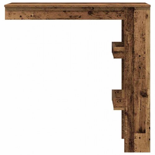 Væghængt barbord 102 × 45 × 103,5 cm - konstrueret træ, antikt træ