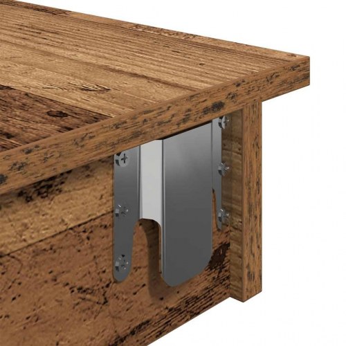 Væghængt barbord 102 × 45 × 103,5 cm - konstrueret træ, antikt træ