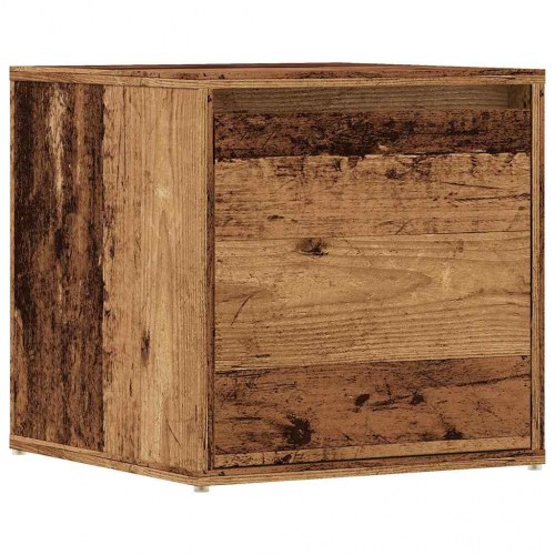 Opbevaringsskab 40,5×40×40 cm i konstrueret træ - gammelt træ-look