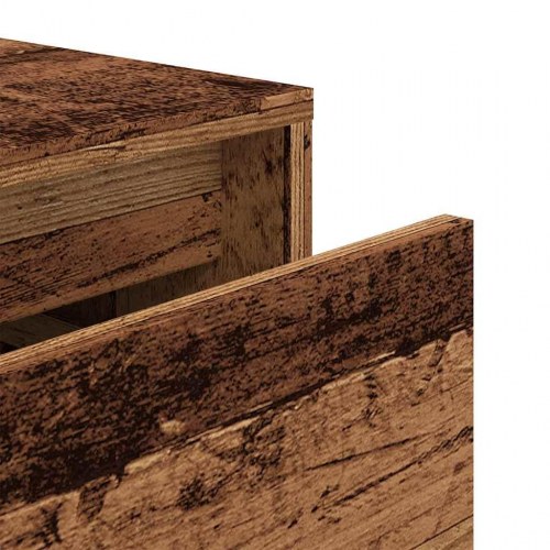 Opbevaringsskab 40,5×40×40 cm i konstrueret træ - gammelt træ-look