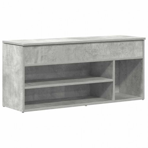 Skobænk 102×30,5×45 cm i konstrueret træ - betongrå