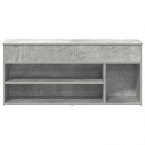 Skobænk 102×30,5×45 cm i konstrueret træ - betongrå
