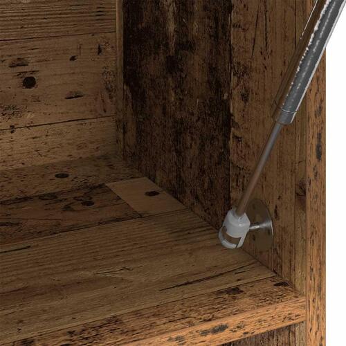 Garderobeskab 100x32,5x35 cm konstrueret træ gammelt trælook