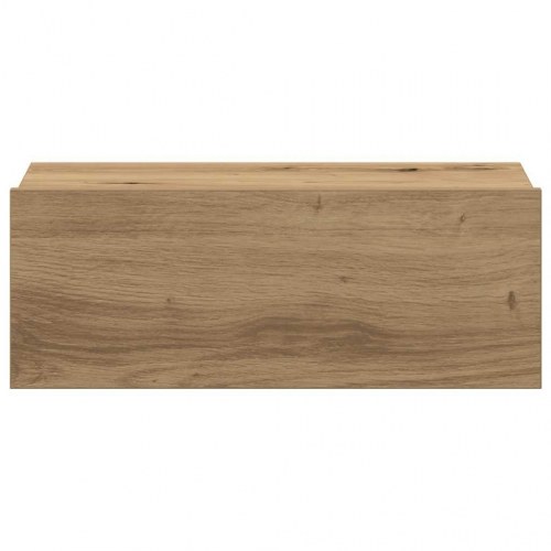 Væghængt natbord 40×32×15 cm i konstrueret træ - kunsteg