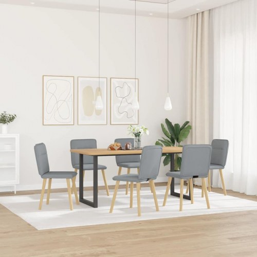 Spisebordsstole 6 stk. stof lysegrå