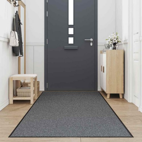Dørmåtte i antracit 115 × 500 cm - skridsikker og vaskbar