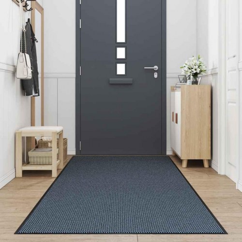 Dørmåtte - blå 115 × 400 cm, skridsikker og vaskbar