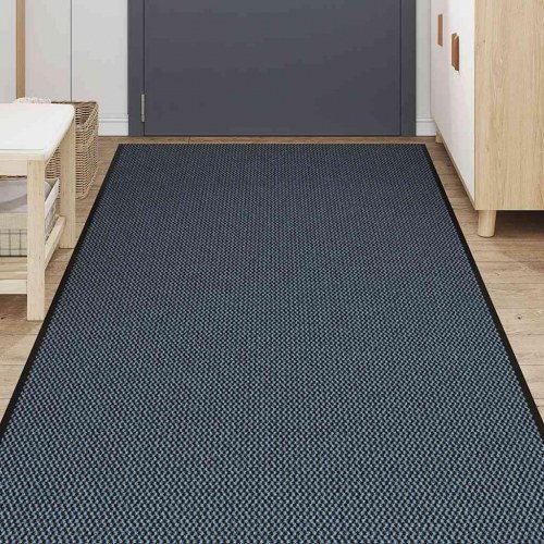 Dørmåtte - blå 115 × 400 cm, skridsikker og vaskbar