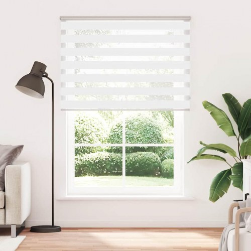 Zebragardin - hvid 155×200 cm, stofbredde 150,9 cm, polyester